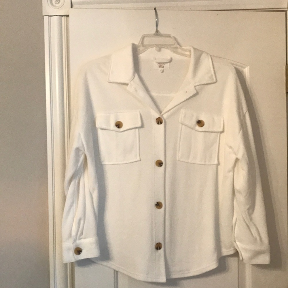 Cream knit jacket